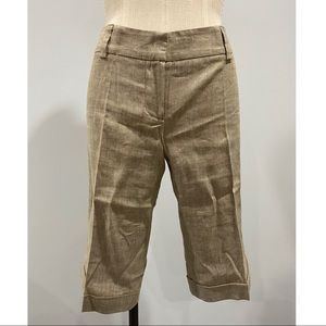 Trina Turk Natural Linen Bermuda Shorts size 6